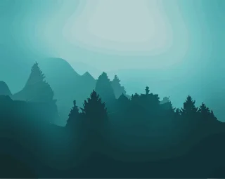 Fog Trees Forest Stickdatei