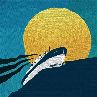 Ship Sun Sea Stickdatei