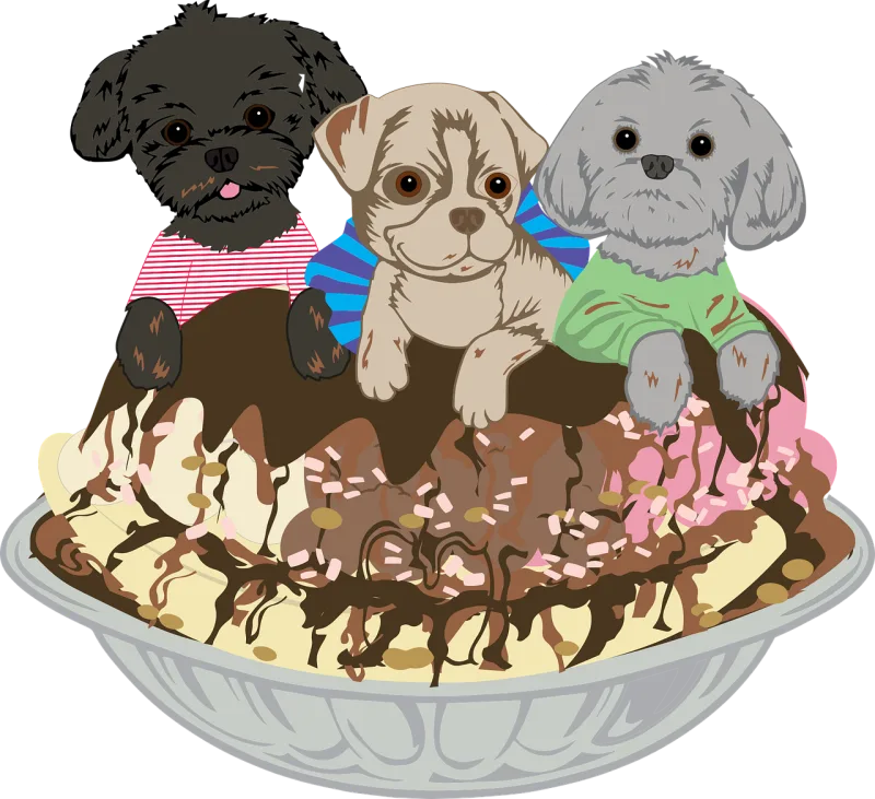 Dogs Puppy Ice cream Stickdatei – Kinder