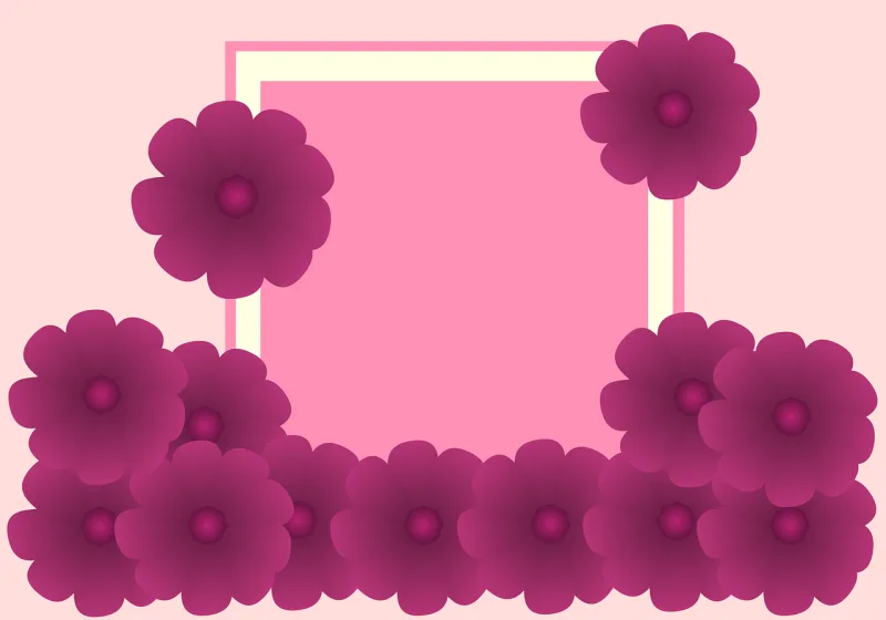 Framework Border Purple flower Stickdatei – Blumen