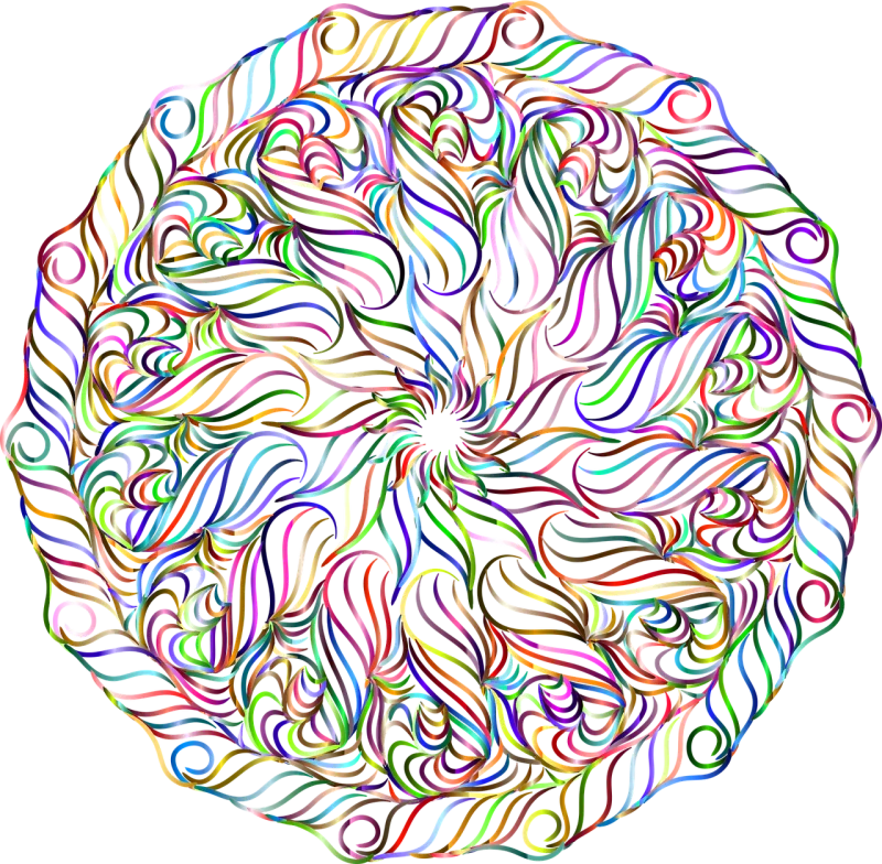 Mandala Pattern Background Stickdatei – Blumen