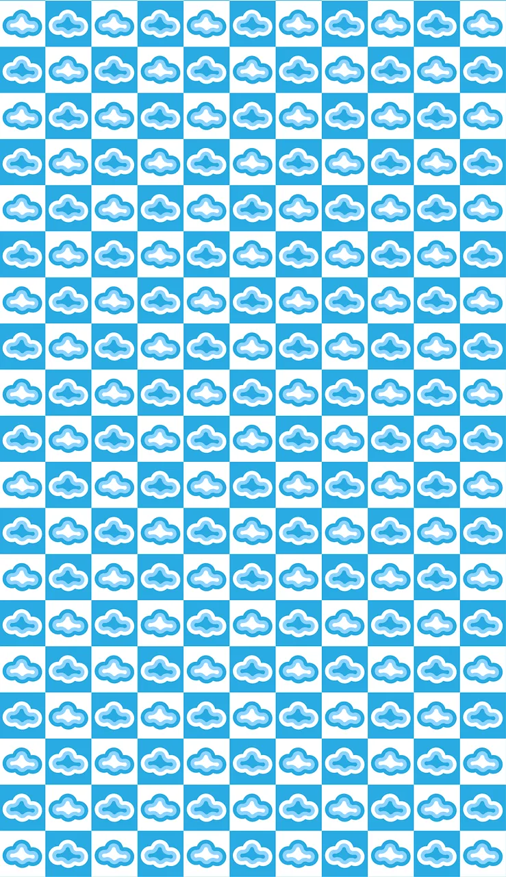 Pattern Design Blue Stickdatei – Natur