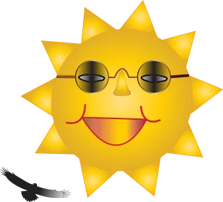 Sun Happy Cartoon Stickdatei – Natur