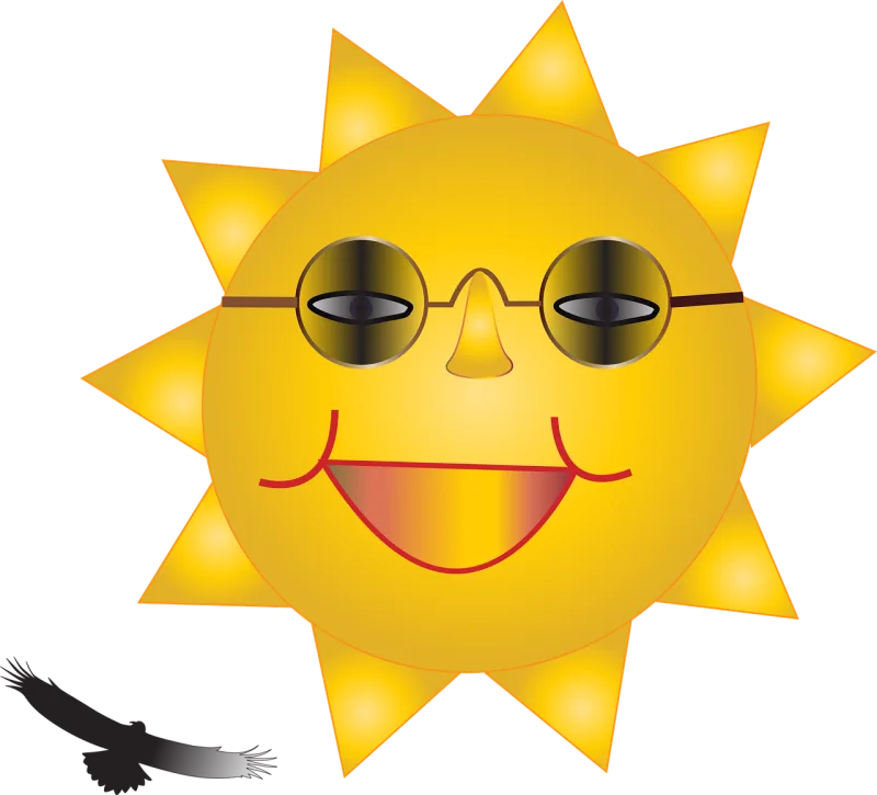 Sun Happy Cartoon Stickdatei – Natur