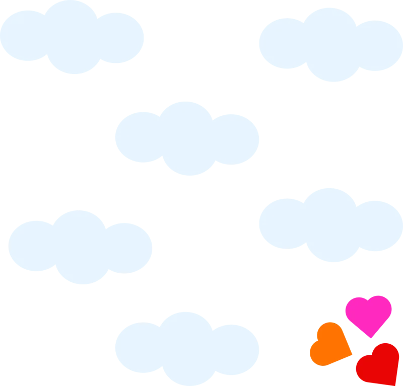 Sky Nature Landscape Stickdatei – Herzen & Liebe