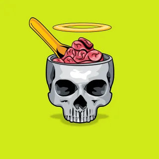 Skull Cocktail Brain Stickdatei