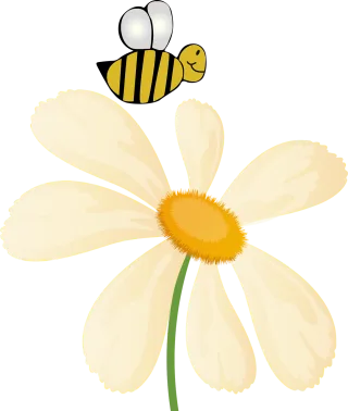 Bee Flower Nature Stickdatei