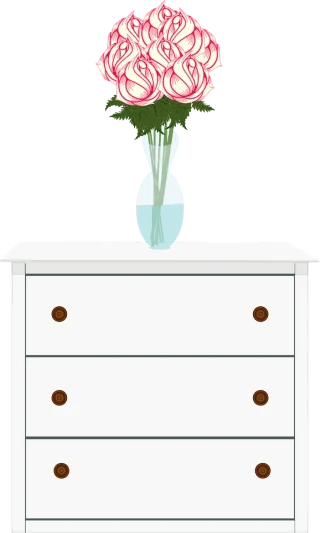 Dresser Furniture Rose Stickdatei