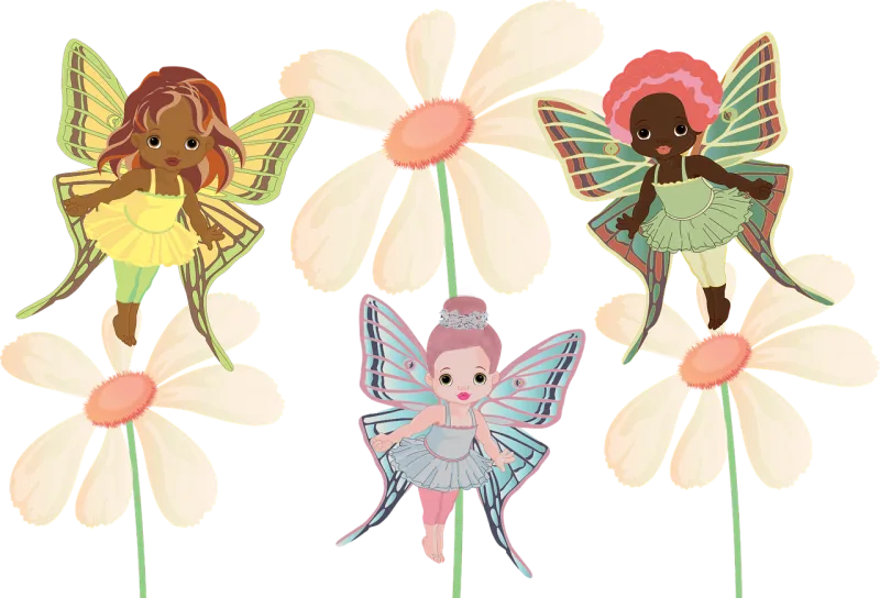 Fairies Beautiful flowers Flower wallpaper Stickdatei – Blumen