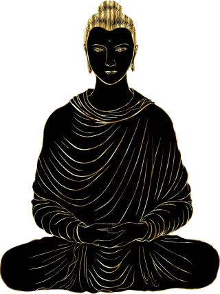 Buddha Buddhism Line art Stickdatei