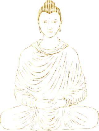 Buddha Buddhism Line art Stickdatei