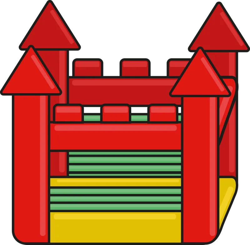 Bouncy castle Jumping castle Air castle Stickdatei – Kinder