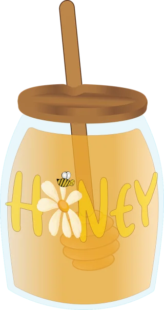 Honey Jar Food Stickdatei