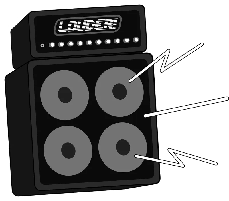 Guitar amplifier Half stack Speaker Stickdatei – Musik