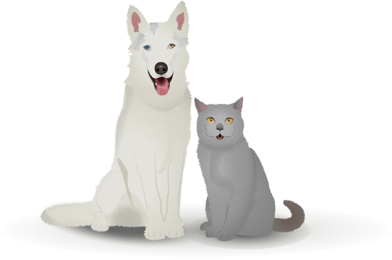 Mascot Dog Cat Stickdatei – Herzen & Liebe