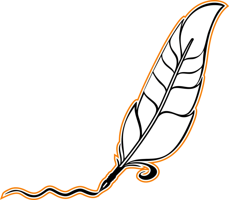 Feather Quill Icon Stickdatei – Natur