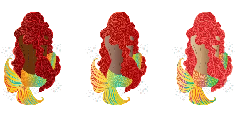 Mermaid Nature Sea Stickdatei – Kinder