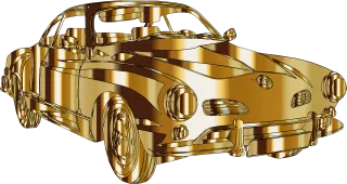 Car Gold car Gold vehicle Stickdatei