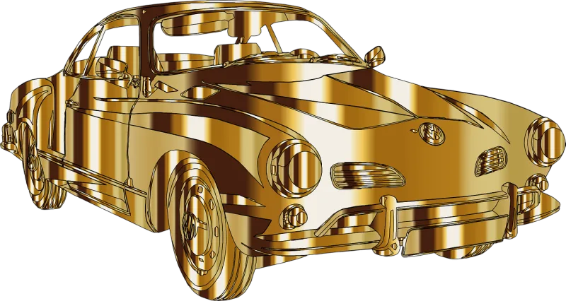 Car Gold car Gold vehicle Stickdatei – Fahrzeuge