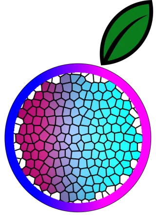 Orange Fruit Stained glass Stickdatei