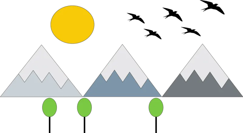 Nature Birds Sun Stickdatei – Natur