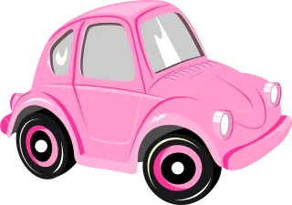 Car Pink car Vw beetle Stickdatei