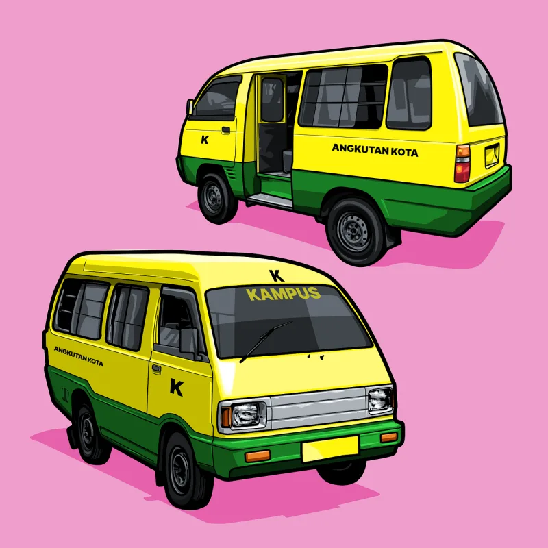 Public transportation City transport Mini van Stickdatei – Fahrzeuge
