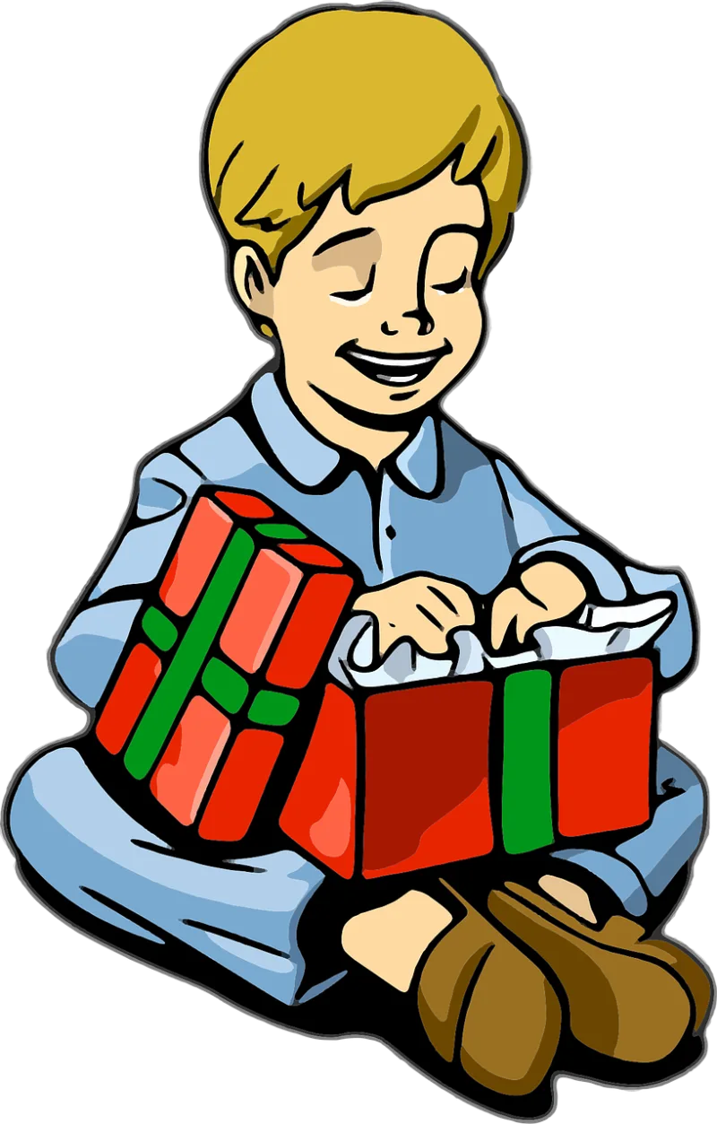 Open clipart Traced Present Stickdatei – Weihnachten