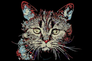 Cat Animal Artwork Stickdatei