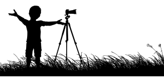 Child Camera Silhouette Stickdatei