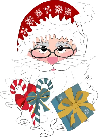 Christmas Santa claus Winter Stickdatei