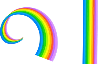 Rainbow Colorful Waterfall Stickdatei