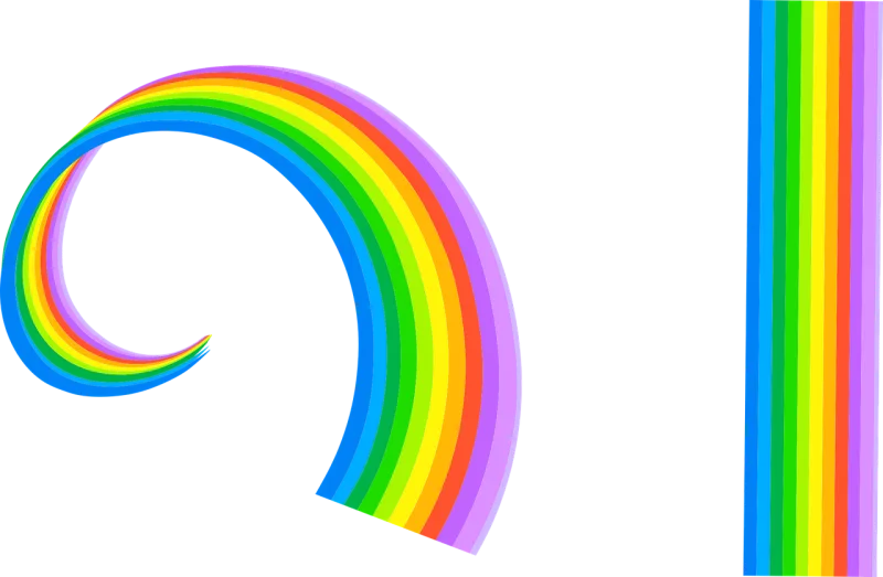 Rainbow Colorful Waterfall Stickdatei – Natur