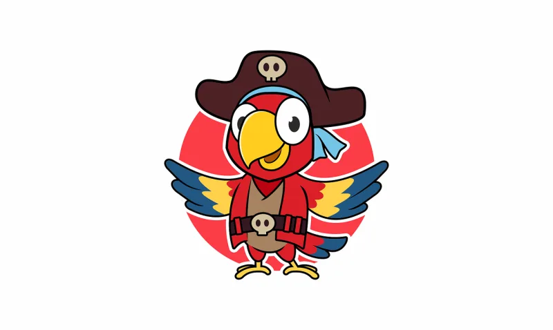 Parrot Bird Animal Stickdatei – Kinder
