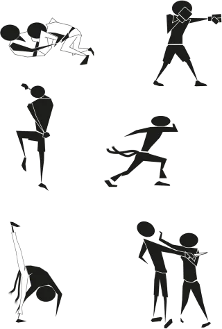 Pictogram Sport Fight Stickdatei