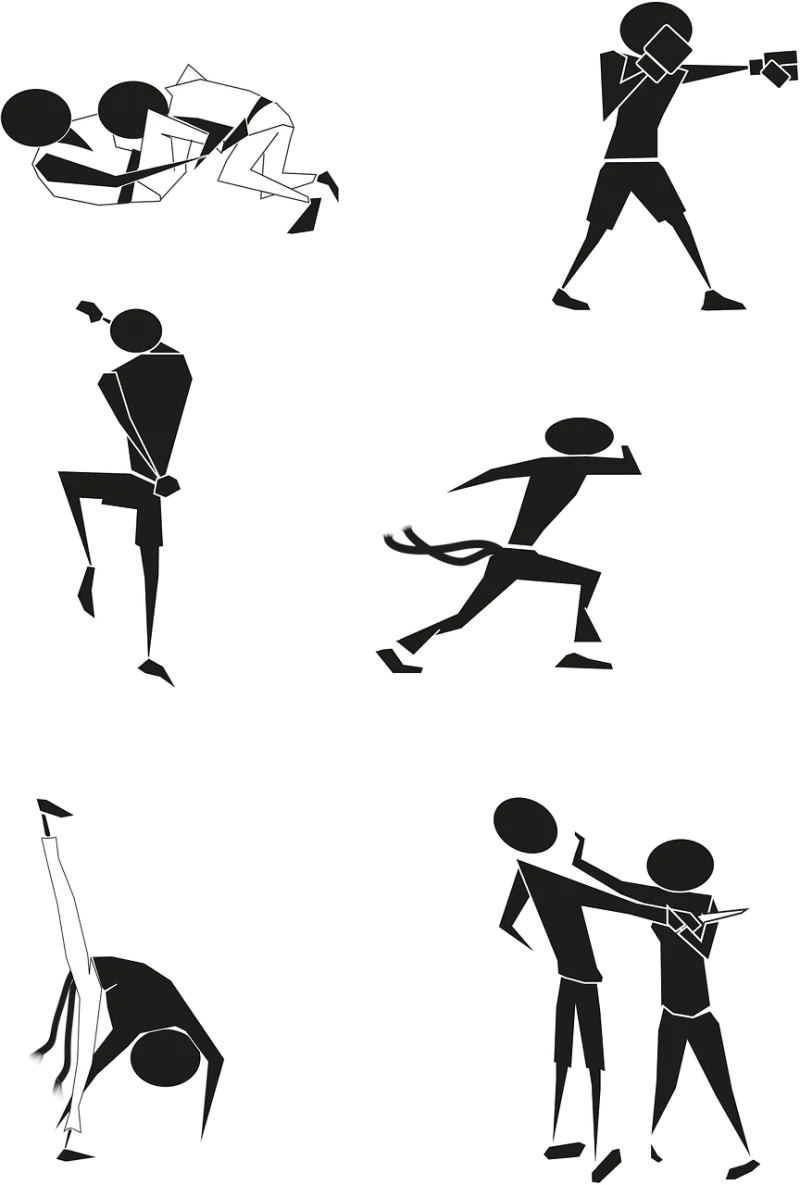 Pictogram Sport Fight Stickdatei – Sport
