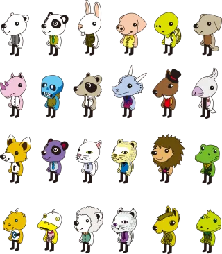 Animal Animal character Character Stickdatei