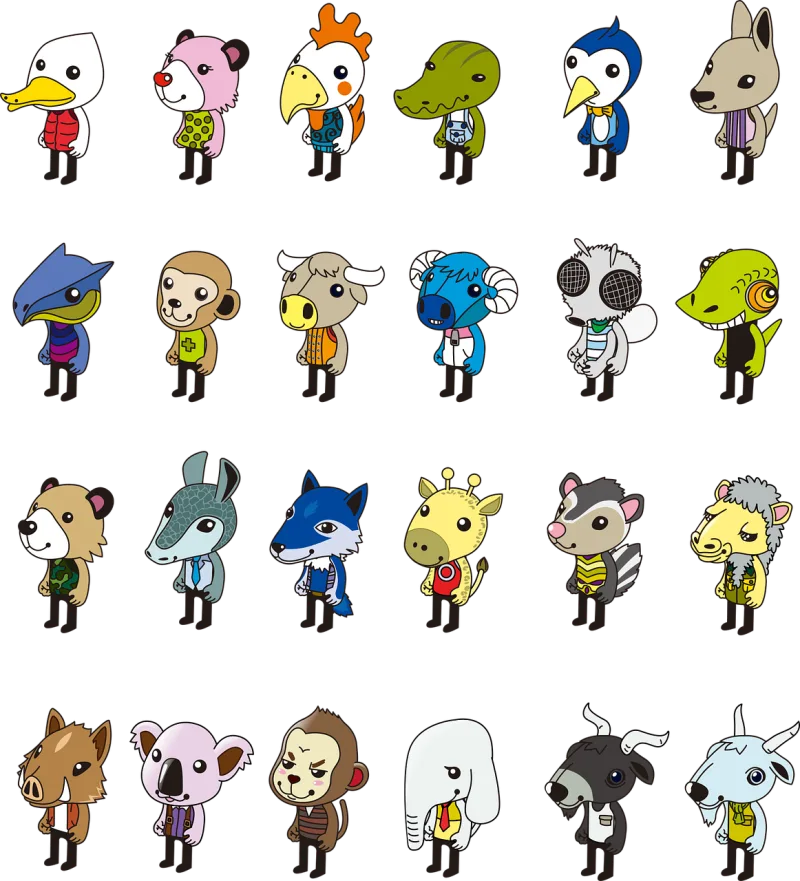 Animal Animal character Nature Stickdatei – Tiere