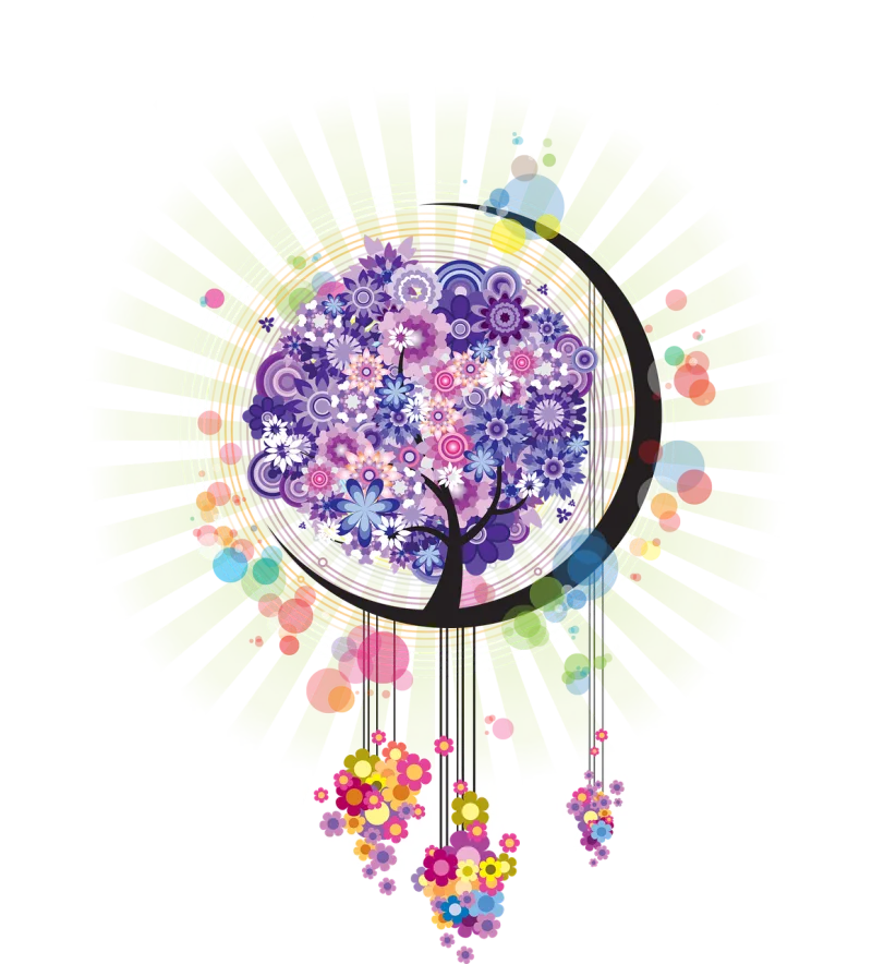 Moon Moonflower Flower Stickdatei – Natur