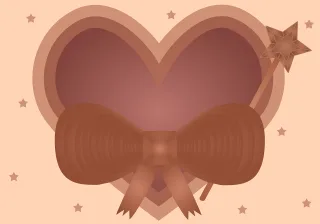 Heart Brown Card of Stickdatei
