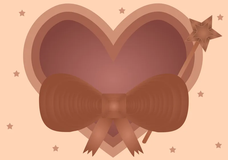 Heart Brown Card of Stickdatei – Herzen & Liebe
