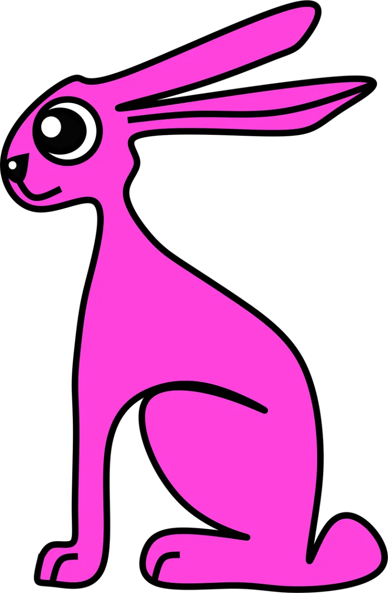 Pink rabbit National pink day Bunny Stickdatei – Tiere
