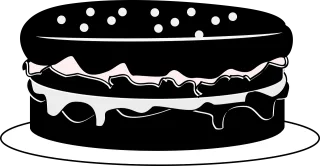 Cake Dessert Black-and-white Stickdatei
