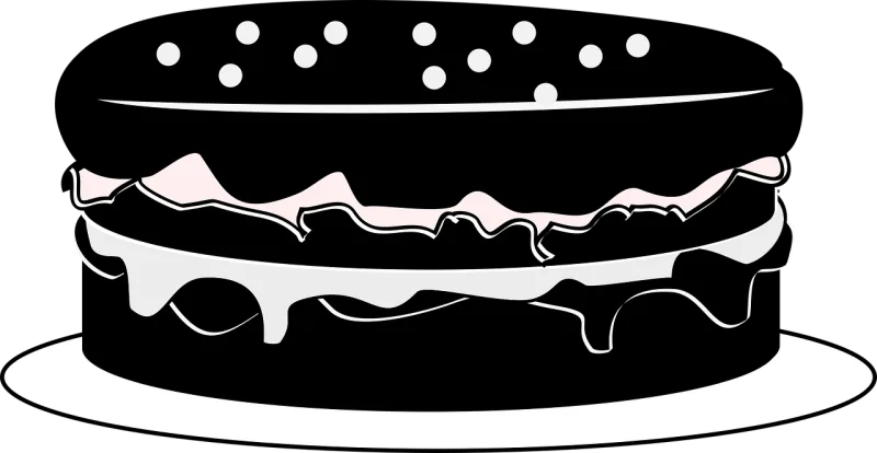 Cake Dessert Black-and-white Stickdatei – Essen & Trinken