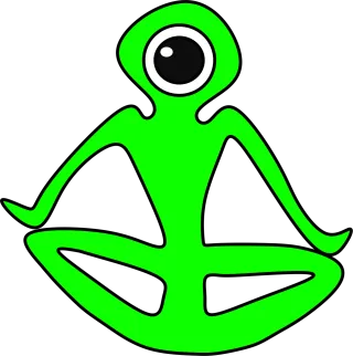 Alien Yoga Health Stickdatei