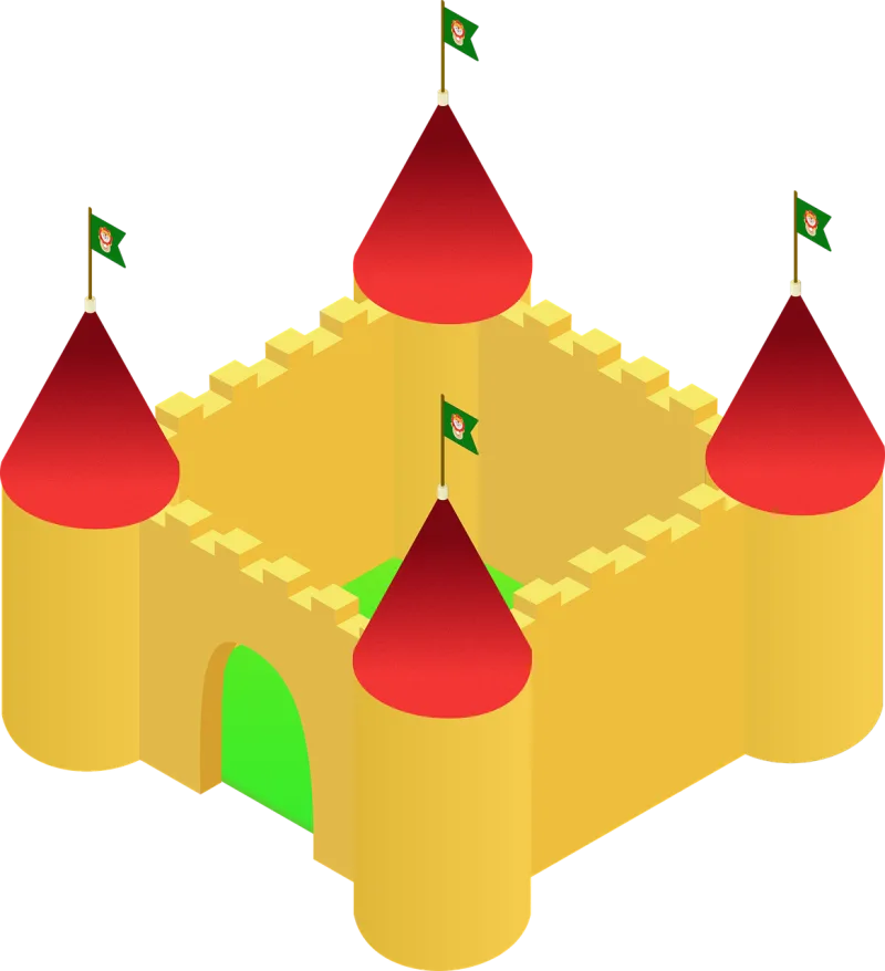Castle Sand castle Yellow Stickdatei – Kinder