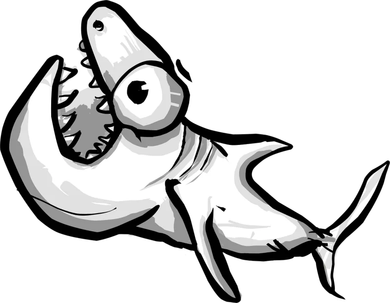 Shark Fish Nature Stickdatei – Tiere