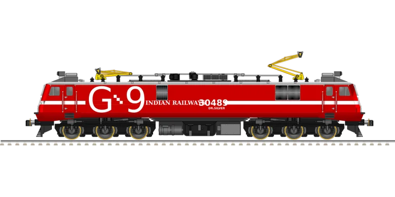 Railway Engine Electric Stickdatei – Kinder