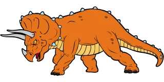 Triceratops Dinosaur Cartoon Stickdatei