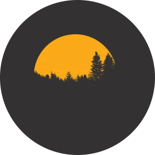 Badge Mountain Trees Stickdatei